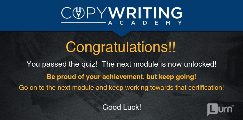 copywriting academy review quiz