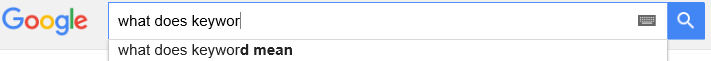 What Does Keyword Mean