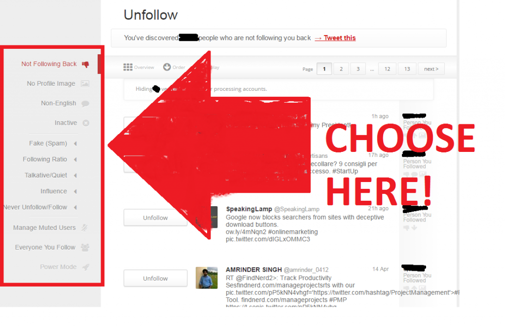 Unfollow on Twitter