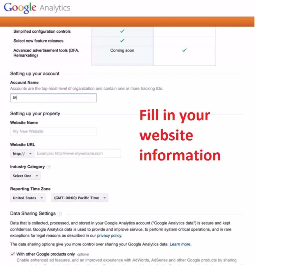 Add your website to Google Analytics