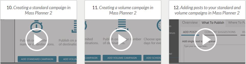 MassPlanner Video Tutorials