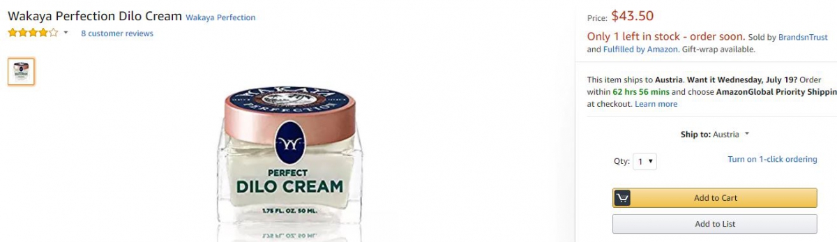 wakaya perfection dilo cream 1.75oz