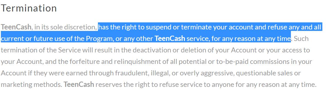 is teens earn cash a scam