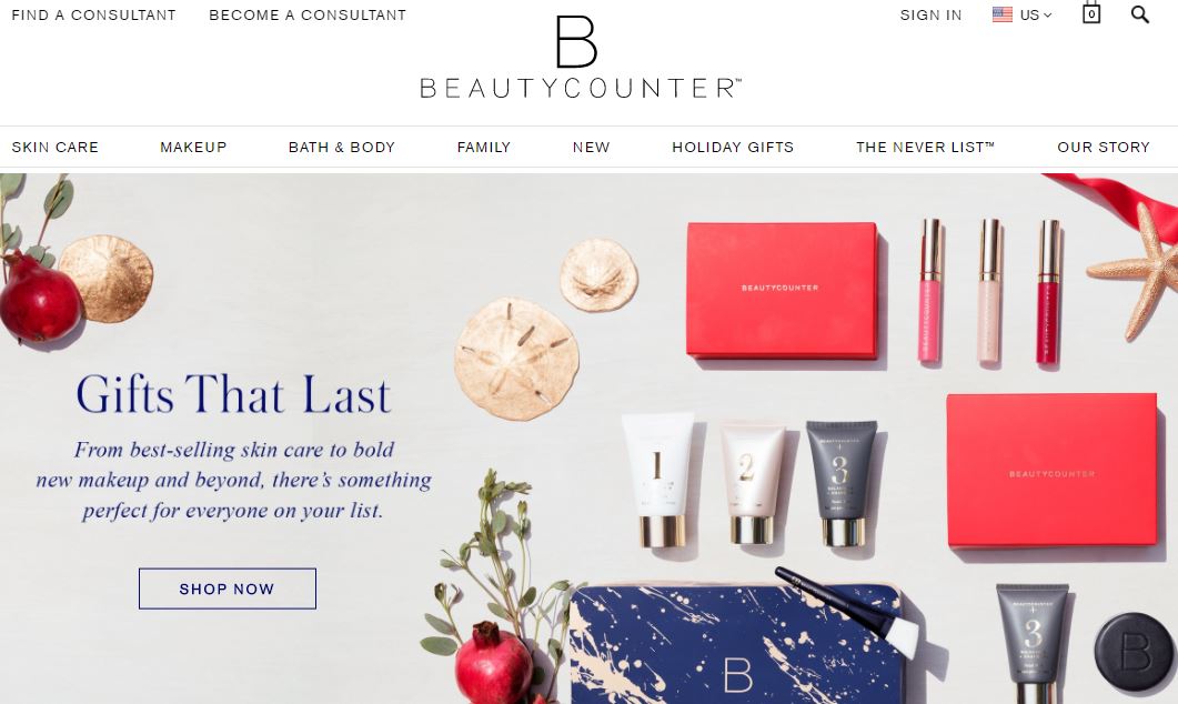 Beautycounter Homepage