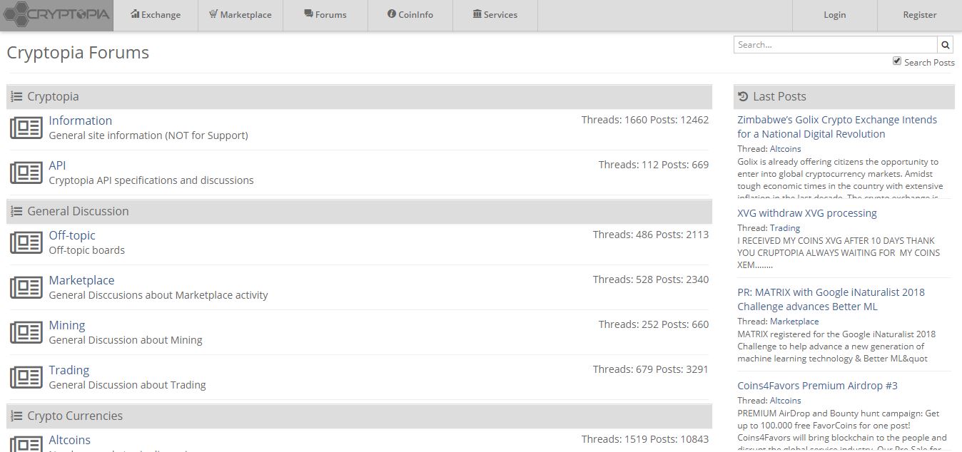 Cryptopia forum
