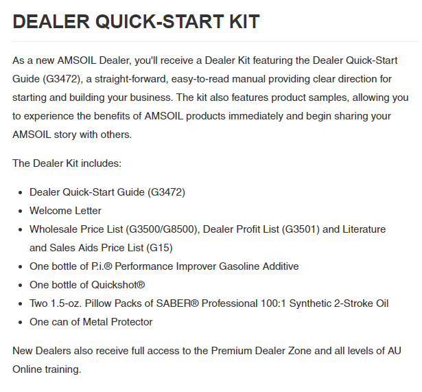 Amsoil Reviews Dealer Starter Kit Products