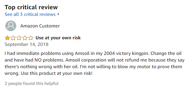 Amsoil Reviews Negative Reviews