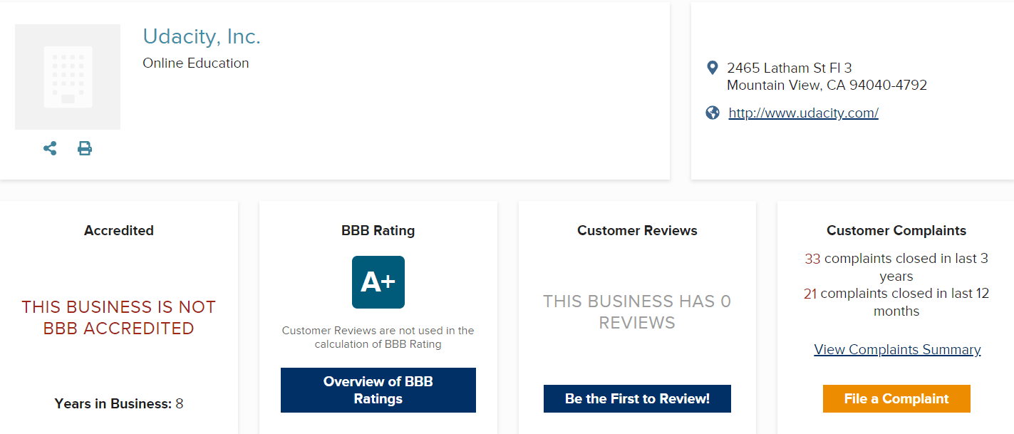 Udacity Review BBB