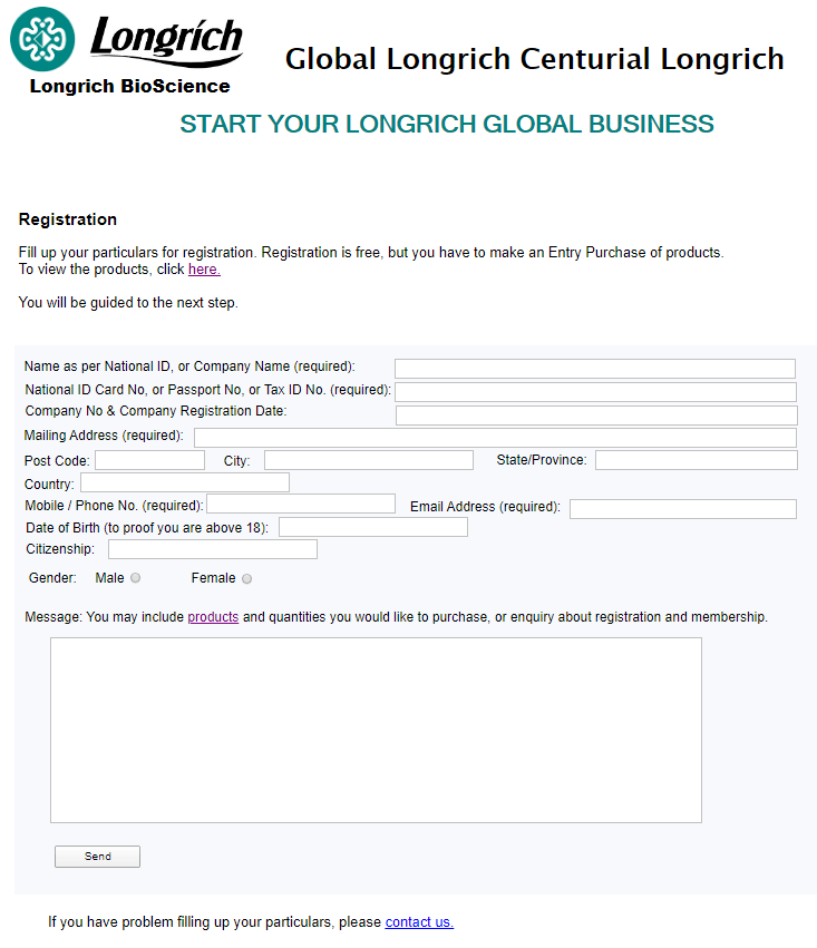 Does Longrich Bioscience Work Registration