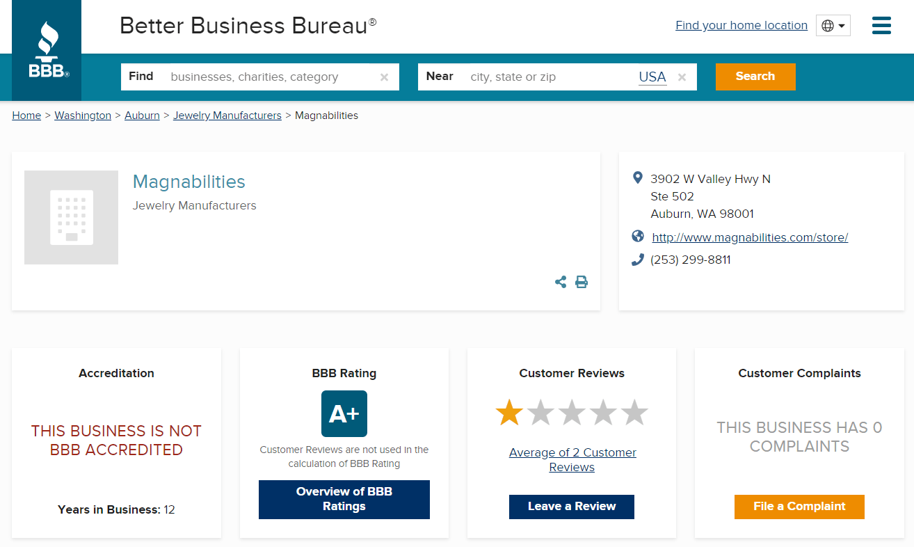 Magnabilities Reviews BBB